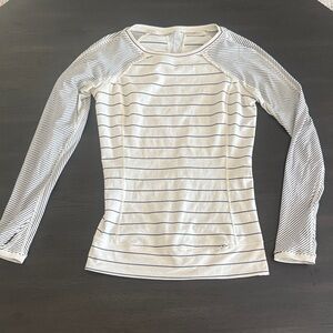 Lululemon Athletica Striped Long Sleeve Tee